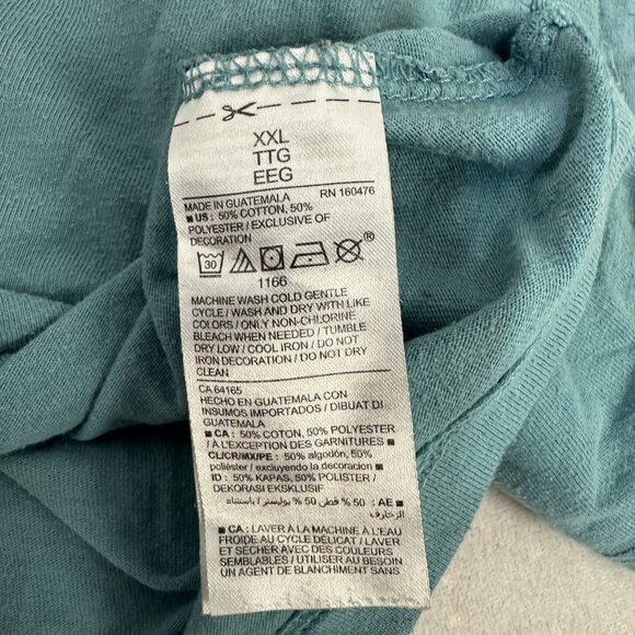 Old Navy Soft Washed Graphic Tee No Prob Llama Print Mens XXL Blue - Picture 5 of 6